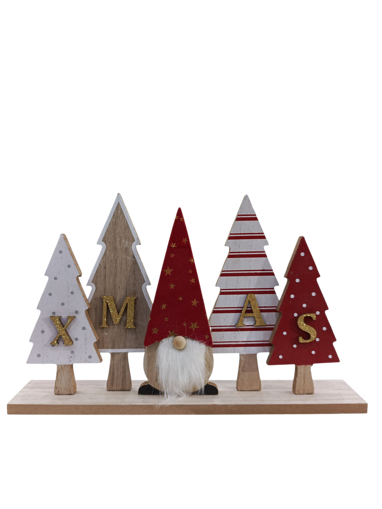 Picture of Decoration  Christmas tree  green red 2 assorted