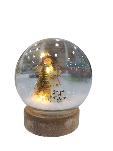 Picture of Decoball angel champagne and snow 2 assorted