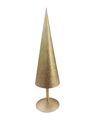 Picture of Izzy Decoration tree gold metal cone shape
