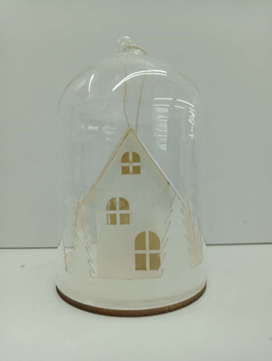 Picture of Ornament house white 2 assorted