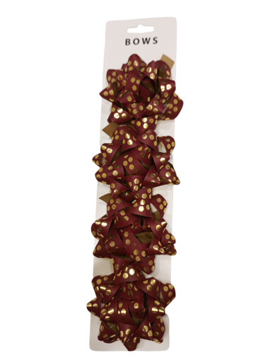 Picture of Ribbon (Set of 4) Red/Gold Glitter