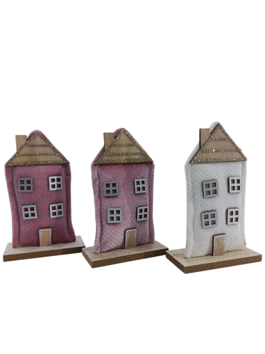 Picture of Decoration house white pink 2 assorted