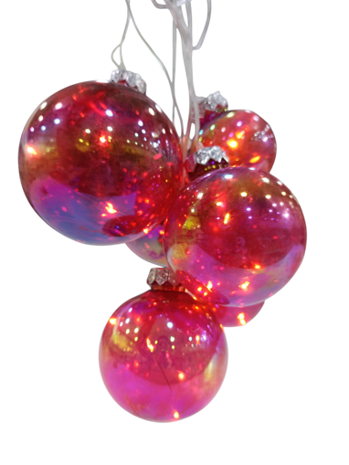 Picture of Garland gold and red with lighing