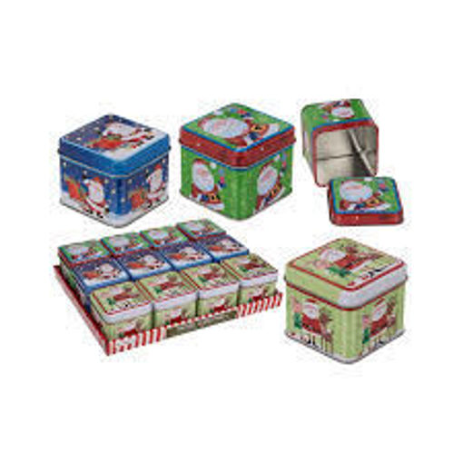 Picture of Square Tin Box Christmas