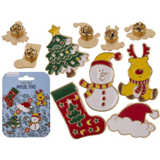 Picture of Pins (Set of 5) Metal Out of the blue Christmas