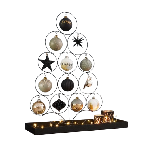 Picture of Decoration Christmas tree black metal