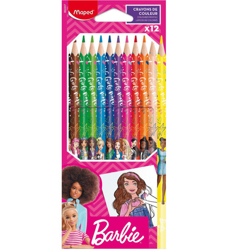 Picture of Colour Pencil 12colors Barbie Maped