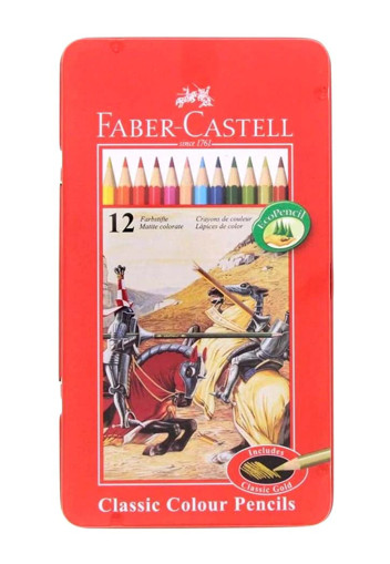 Picture of Colour Pencil 12colors Metal Box Faber-Castell