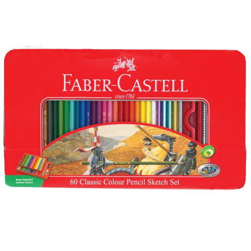 Picture of Colour Pencil 60colors Metal Box Faber-Castell