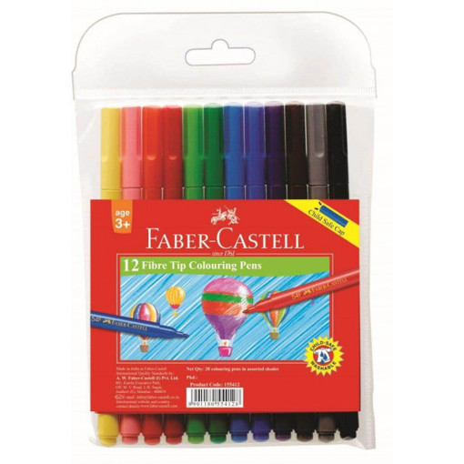 Picture of Felt pens 12colors Washable Faber-Castell