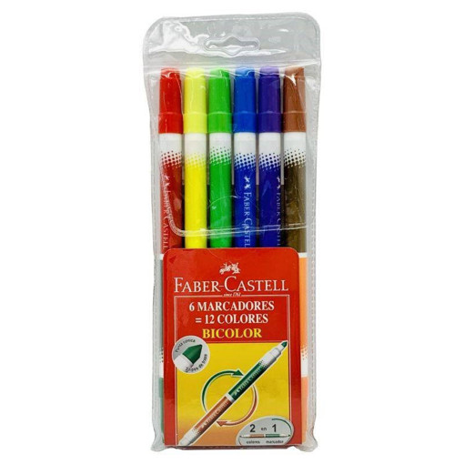 Picture of Felt pens 6colors Twin Tip Faber-Castell
