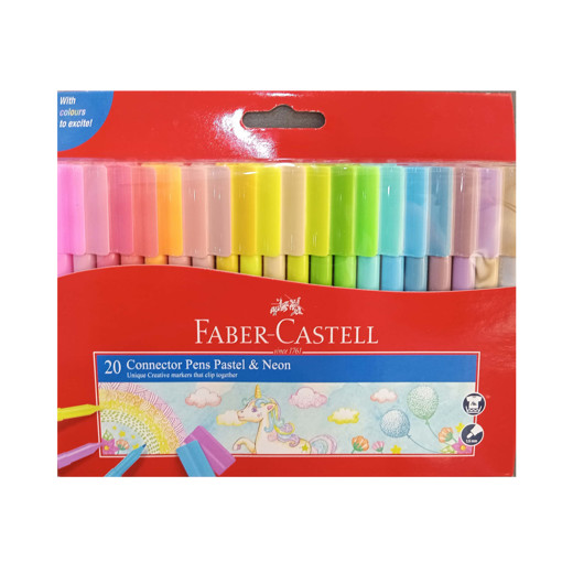 Picture of Felt pens 20colors Connector Faber-Castell
