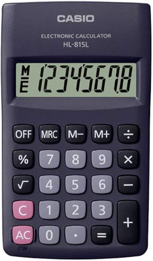 Picture of Pocket Calculator HL-815L-BK Black Casio