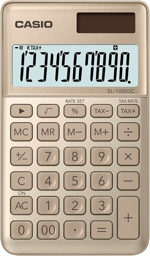 Picture of Pocket Calculator SL-1000SC-GD Gold Casio