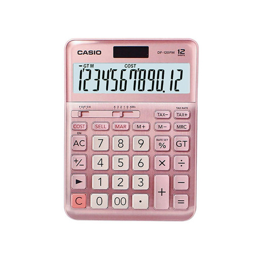 Picture of Desk Calculator 120-PK-W-DP Pink 12 Digits Casio