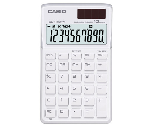 Picture of Pocket Calculator SL-1110TV-WE White Casio