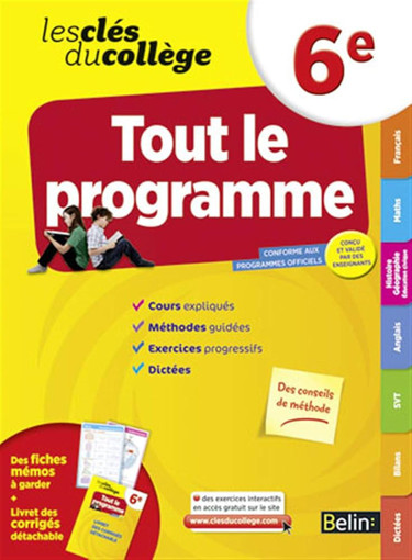 Picture of Cles de college 6 tout le programme Belin