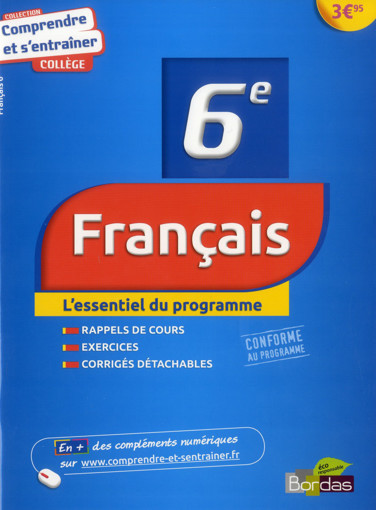 Picture of Comprendre et s'entrainer Francais 6e Bordas 2013