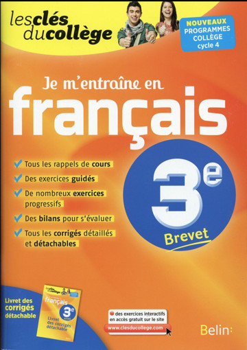 Picture of Les cles du college Francais 3e Belin