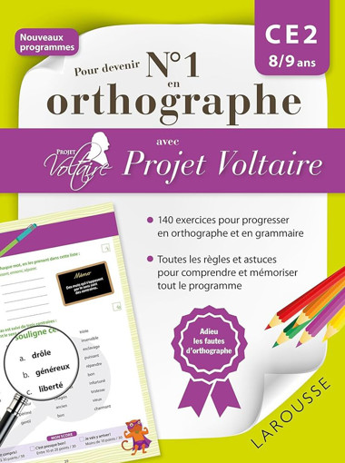Picture of Orthographe avec projet voltaire CE2 Larousse