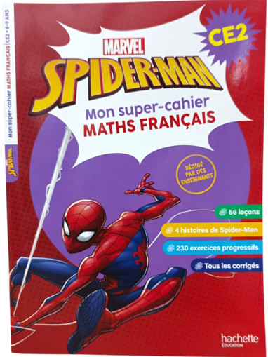 Picture of Spiderman mon super cahier maths francais CE2