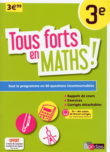 Picture of Tous forts en maths 3eme bordas