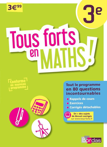 Picture of Tout Forts en Maths 3e Bordas 2016