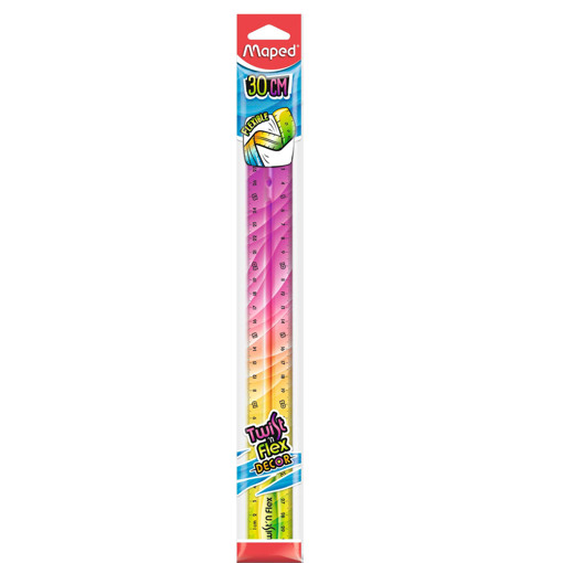 Picture of Flexible Ruler 30cm Assorted Colors Maped