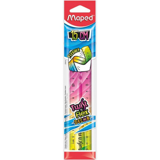 Picture of Flexible Ruler 15cm Neon Color Maped