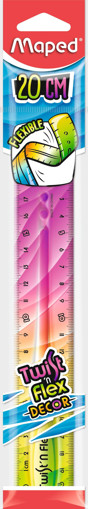 Picture of Flexible Ruler 20cm Assorted Colors Maped