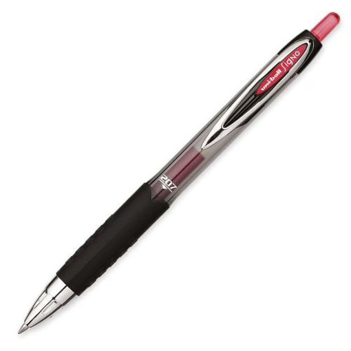 Picture of Retractable Pen Red 0.7mm Gel Uni-Ball Gel Impact