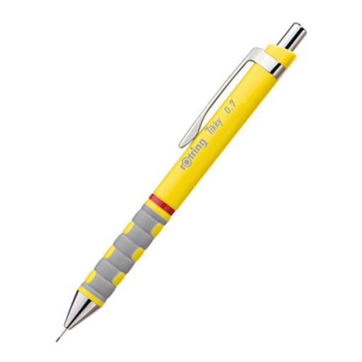 Picture of Mechanical Pencil Yellow 0.7mm Rotring Tikky
