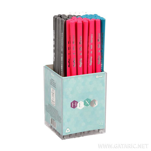Picture of Pencil Assorted Colors HB Grip Hexagonal Spirit