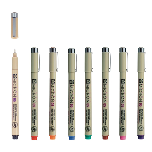 Picture of Ball Pen 8pcs 0.45mm Sakura Pigma Micron