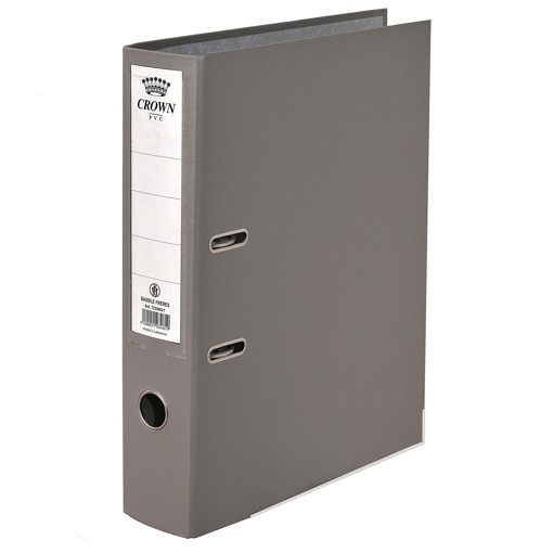 Picture of Binder with lever File 8cm A4 Grey Card board Crow