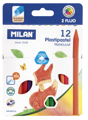 Picture of Wax pens 12colors Triangle Milan