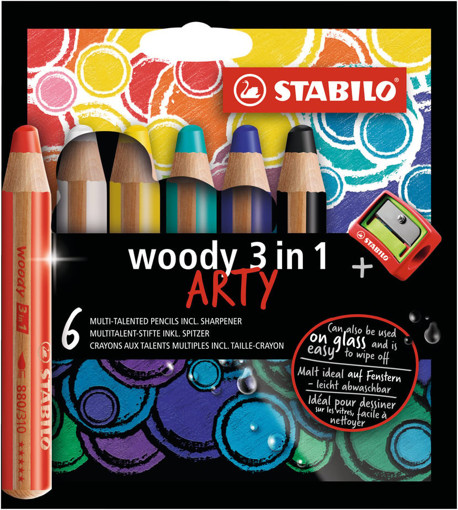 Picture of Wax pens 6colors Wood Stabilo