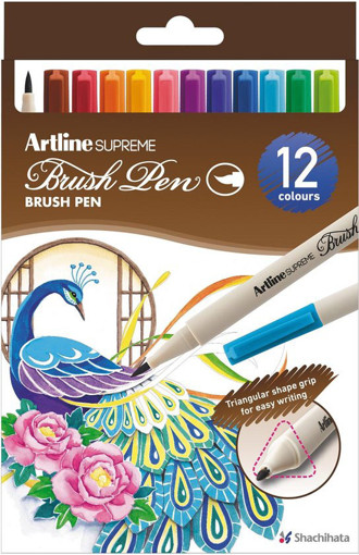 Picture of Brush Pen 12colors Grip Triangle Artline