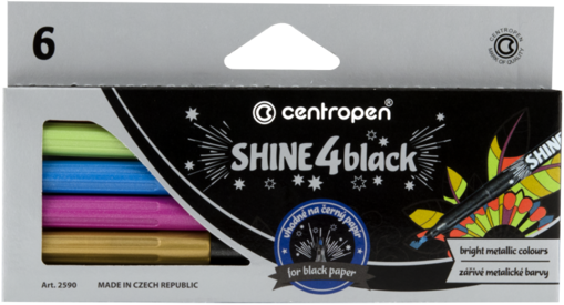 Picture of Felt pens 6colors Metallic 2.5mm Centropen