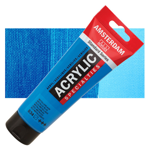 Picture of Acrylic 120ml Metallic Blue Amsterdam