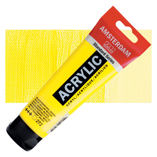 Picture of Acrylic 120ml Transp. Yellow Medium Amsterdam