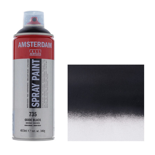Picture of Acrylic Spray 400ml Oxide Black Amsterdam