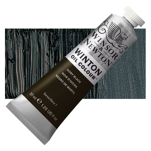 Picture of Oil Paint 37ml Ivory Black Winsor&Newton Winton