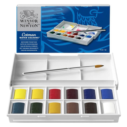 Picture of Watercolor 12colors With Brush Winsor&Newton