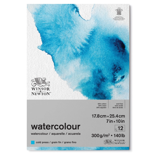 Picture of Watercolour 17.8x25.4 12 Sheets White 300gr Winsor