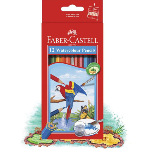 Picture of Watercolor pencils 12colors With Brush Faber-Caste