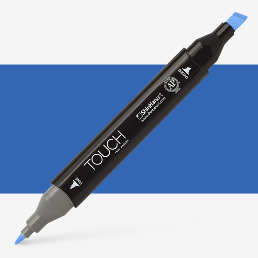 Picture of Permanent Marker Brilliant Blue Twin Touch