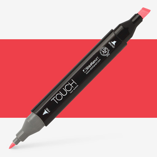 Picture of Permanent Marker Coral Red Twin Touch