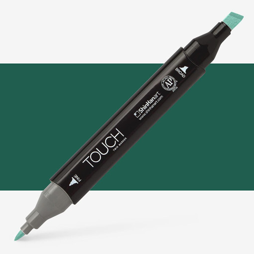Picture of Permanent Marker Dark Green Twin Touch