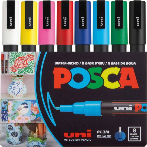 Picture of Paint Marker 8colors (0.9-1.3)mm Uni Posca